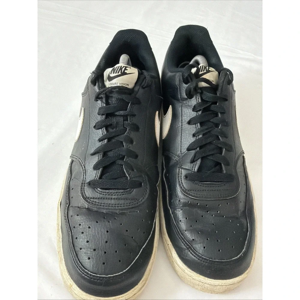 Nike DH2987-001 Nike Court Vision Low Next Nature Mens 11.5 Black/White Sneakers